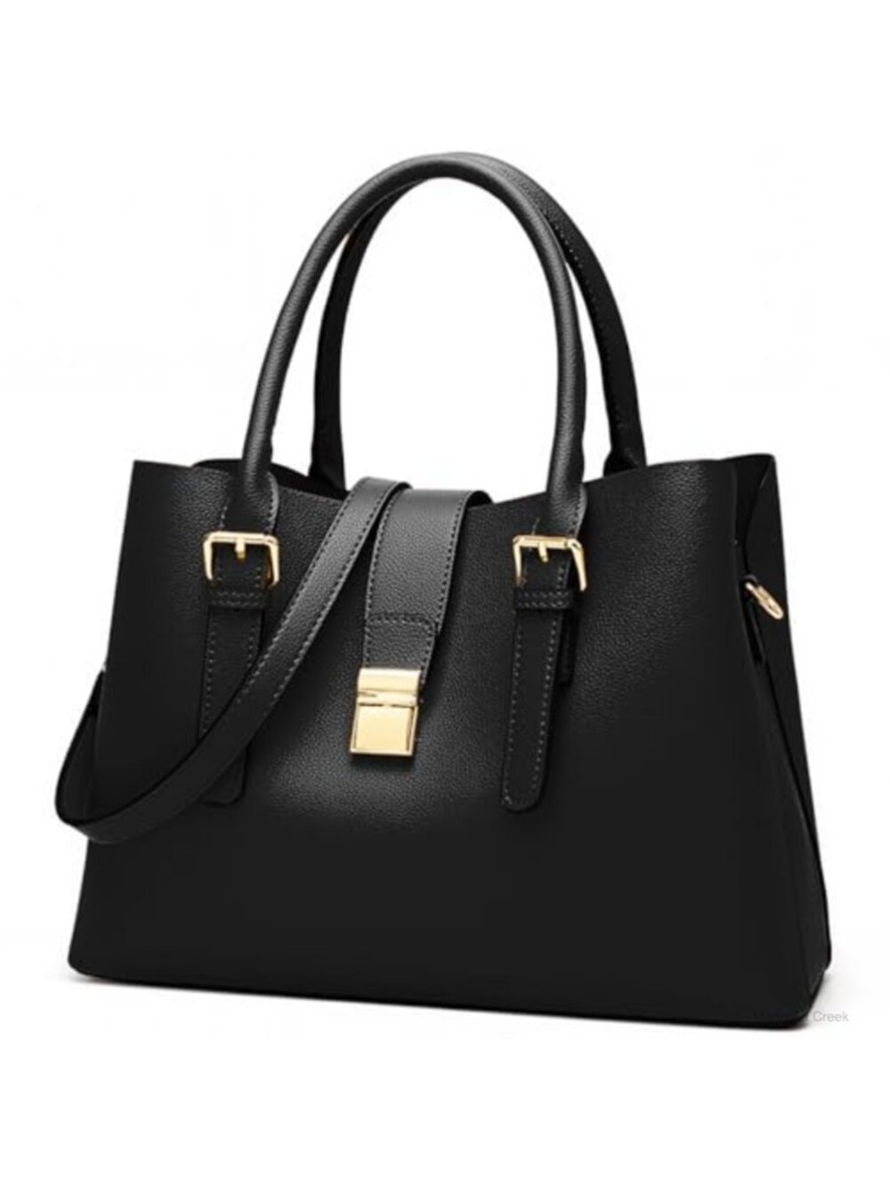 Vegan Leather Tote Handbag Medium Top Handle Purse Crossbody Work Bag